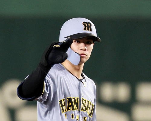 阪神中野拓夢(2025年5月5日撮影)