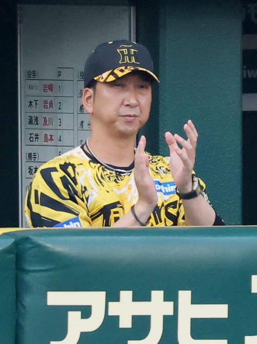 阪神藤川球児(2025年7月15日撮影)
