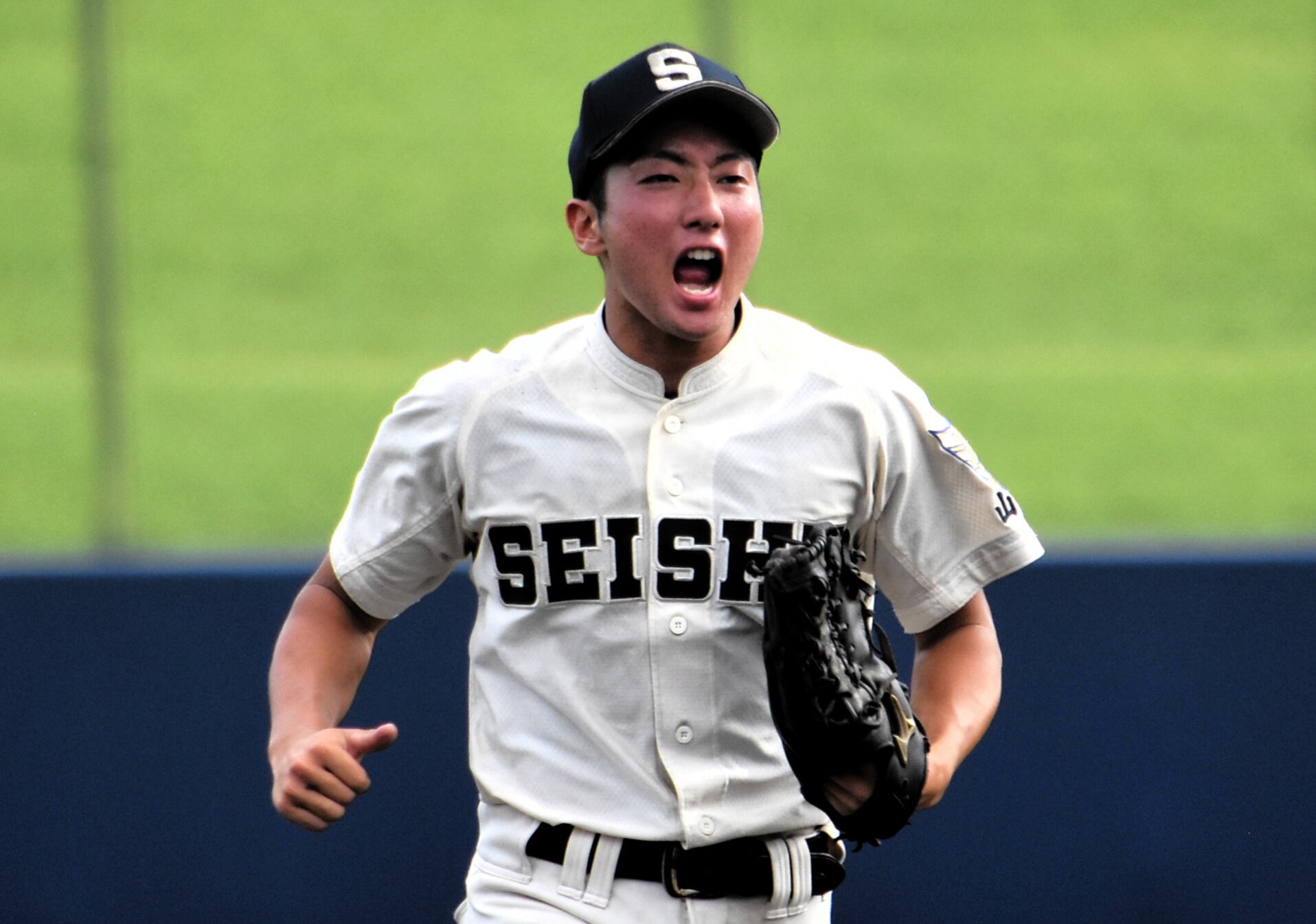 青洲･山土井来斗主将=2025年7月17日、山日YBS、池田拓哉撮影