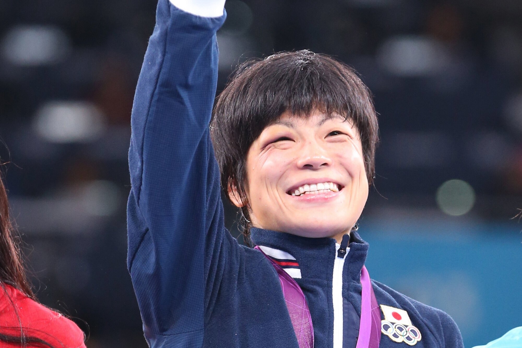 2012年のロンドン五輪レスリング女子48キロ級で金メダルを獲得したときの小原日登美さん