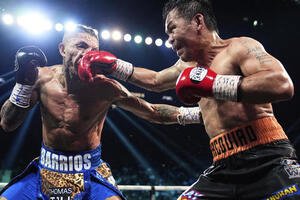 バリオスと対戦するパッキャオ(AP)