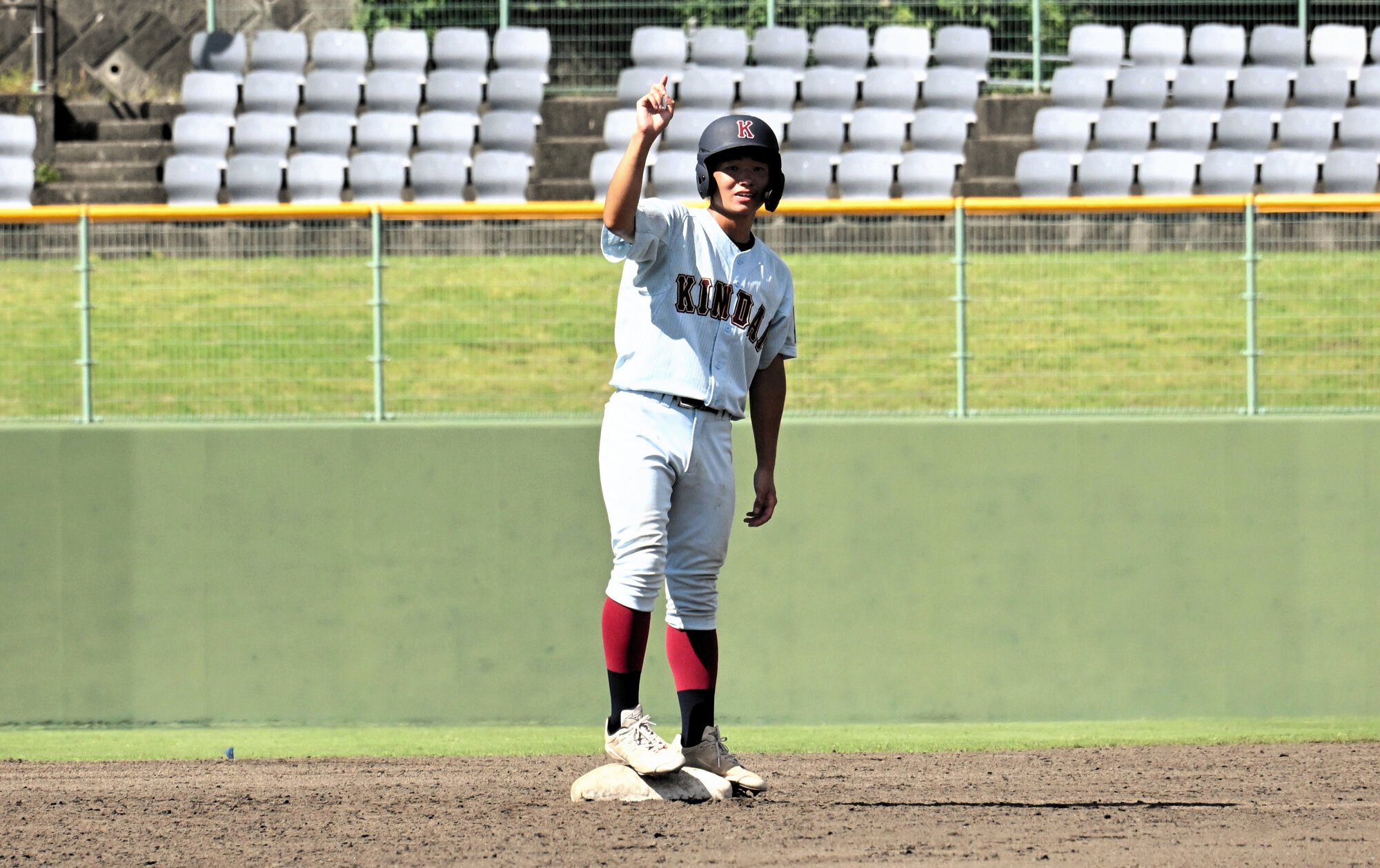盈進-近大福山　近大福山の大仲琉希選手=2025年7月20日、ぶんちゃんしまなみ、相川智撮影