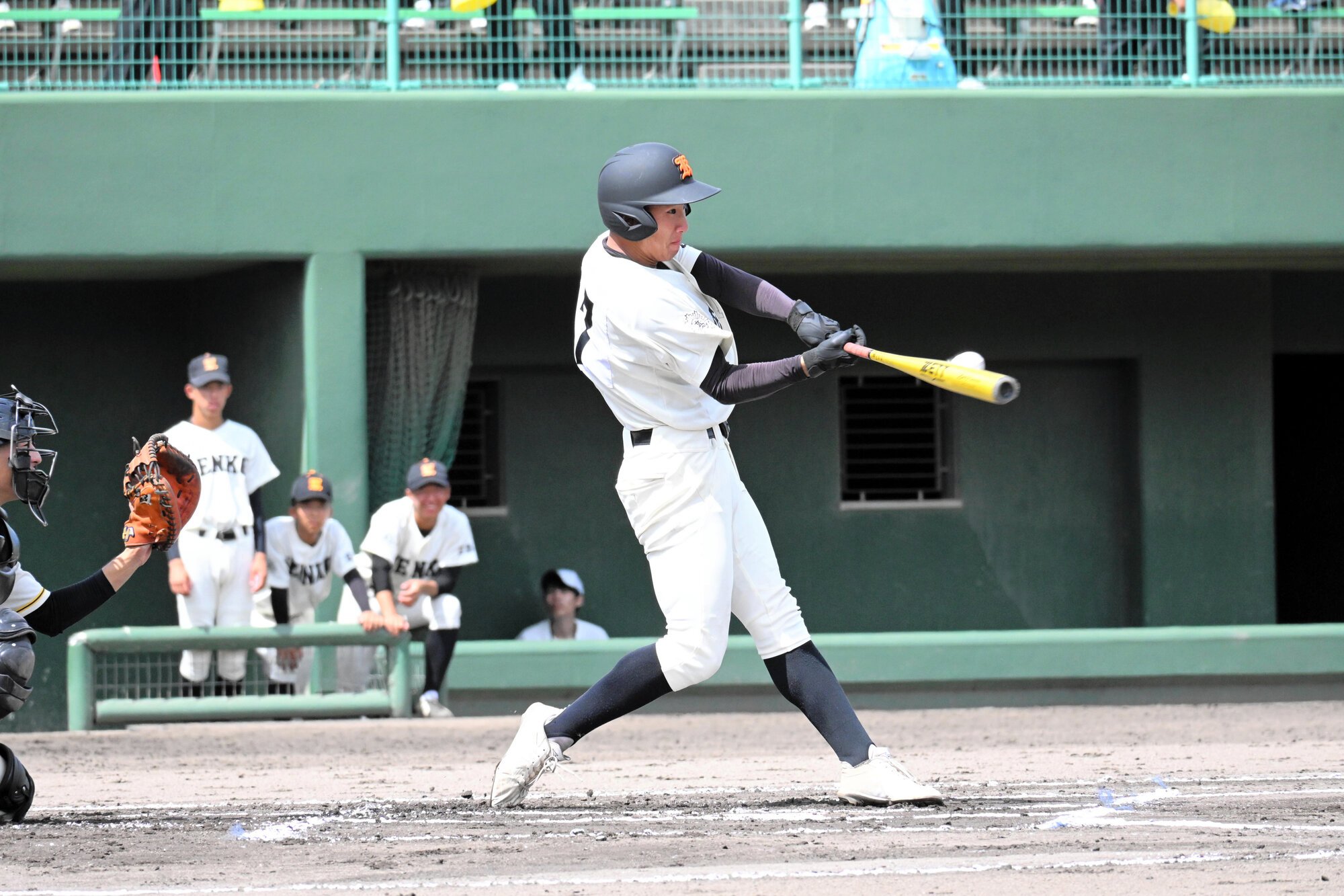 広島工―崇徳　広島工の伊藤直哉選手=2025年7月20日、ぶんちゃんしまなみ、相川智撮影