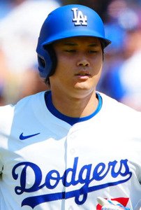 ドジャース対ブルワーズ　6回裏ドジャース無死、一ゴロに倒れる大谷(撮影･垰建太)