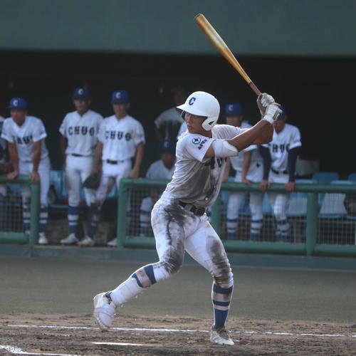 愛知大会準々決勝　享栄対東邦　豊橋中央対杜若　豊橋中央の｢5番捕手｣松井(撮影･中島麗)