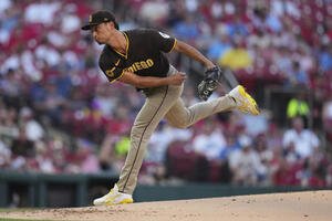 カージナルス戦に先発したパドレスのダルビッシュ有(AP)