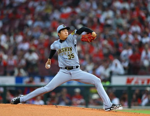 阪神才木浩人(2025年7月8日撮影)