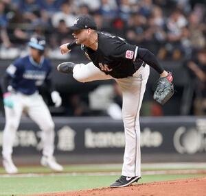 日本ハム対ロッテ　ロッテ先発のボス(撮影･黒川智章)