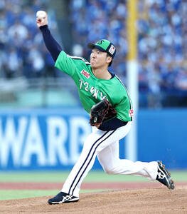 ヤクルト対中日　ヤクルト先発の吉村(撮影･河田真司)