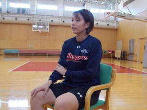 Wリーグの富士通に新加入した前沢澪(撮影･松本航)