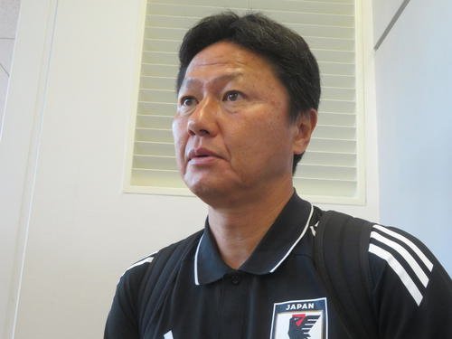 ウズベキスタン遠征から帰国したU－22日本代表の大岩剛監督(撮影･佐藤成)