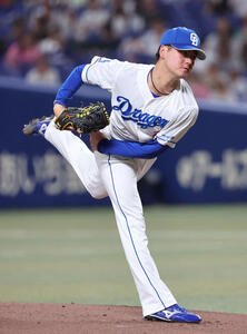 中日対阪神　中日先発の金丸(撮影･西尾就之)
