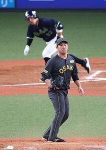 阪神対ヤクルト　12回表ヤクルト2死満塁、桐敷は増田に勝ち越し2点適時打を浴びる(撮影･上田博志)