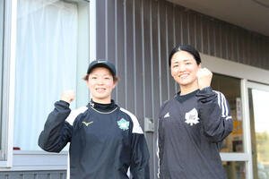 五輪シーズンへ向けて意気込む小池(左)と細山田(撮影･本間翼)