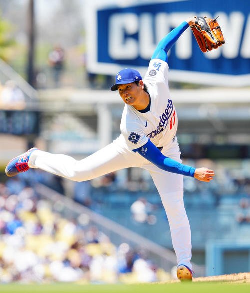 ドジャース大谷翔平(2025年8月6日撮影)
