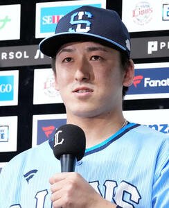 西武対楽天　｢長崎原爆の日｣に勝利し心境を語った西武隅田(撮影･たえ見朱実)