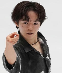 シニア男子SP　演技する鍵山優真(撮影･清水貴仁)