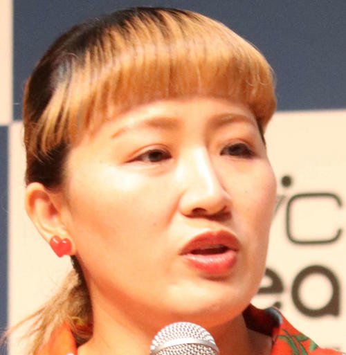 画材ブランド｢コピック｣新商品発表会で絵を披露した丸山桂里奈(撮影･加藤理沙)