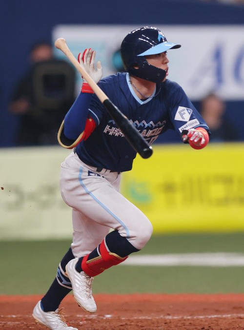日本ハム五十幡亮汰(2025年8月3日撮影)