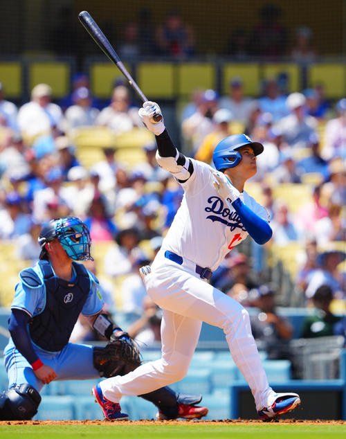 10日ブルージェイズ戦で41号ソロを放ったドジャース大谷翔平