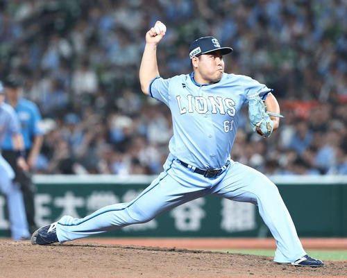 西武平良海馬(2025年8月2日撮影)