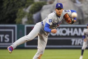 エンゼルス戦に先発したドジャース大谷翔平(AP)