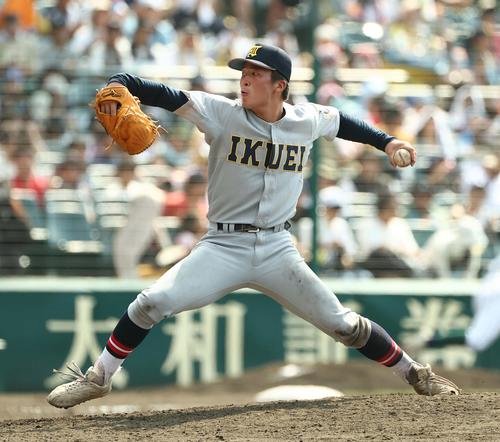 開星対仙台育英　仙台育英2番手の吉川(撮影･上田博志)
