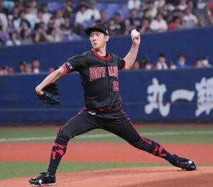 オリックス対楽天　1回表、登板するオリックス先発の田嶋(撮影･森本幸一)