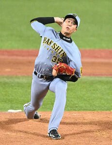 ヤクルト対阪神　阪神先発の才木(撮影･滝沢徹郎)