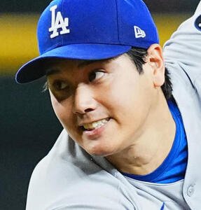 ダイヤモンドバックス対ドジャース　力投するドジャース大谷(撮影･菅敏)
