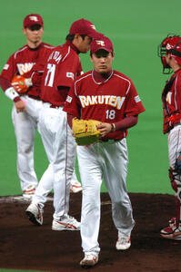 07年3月29日　ソフトバンク対楽天　楽天先発の田中将大は2回途中6失点KO