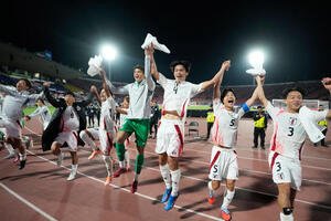 U－20W杯　チリに勝利し喜ぶ日本代表(AP)