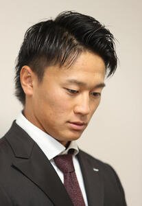 戦力外通告を受け心境を語る阪神森木(撮影･白石智彦)