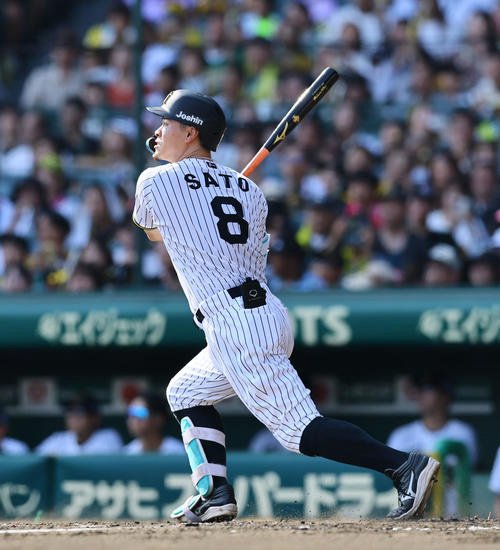 阪神佐藤輝明(2025年9月撮影)