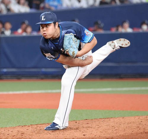 西武平良海馬(2025年10月2日撮影)