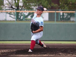 和歌山大会準決勝　近大新宮対箕島　先発した、近大新宮･西島(撮影･中島麗)