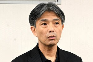取材に対応した横浜F･マリノスの中山昭宏社長