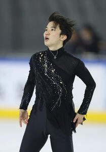 男子フリーで演技する友野(撮影･前田充)