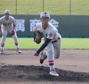 彩星工科対東洋大姫路　東洋大姫路先発の下山(撮影･林亮佑)