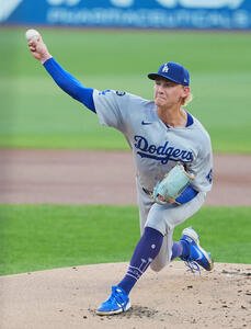 ドジャース　エメ･シーハン(2025年9月3日撮影)