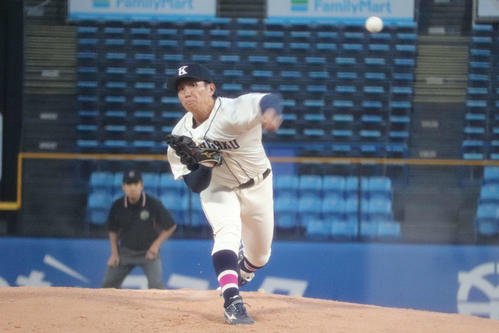 国学院大、先発の当山(撮影･保坂淑子)