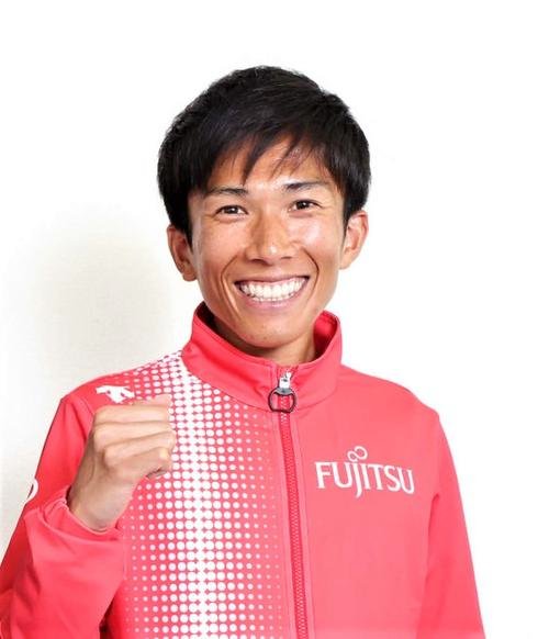 陸上男子マラソン日本記録保持者の鈴木(2023年4月撮影)