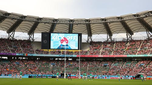 ラグビーW杯日本大会での日本対アイルランドが行われたエコパスタジアム(19年9月)