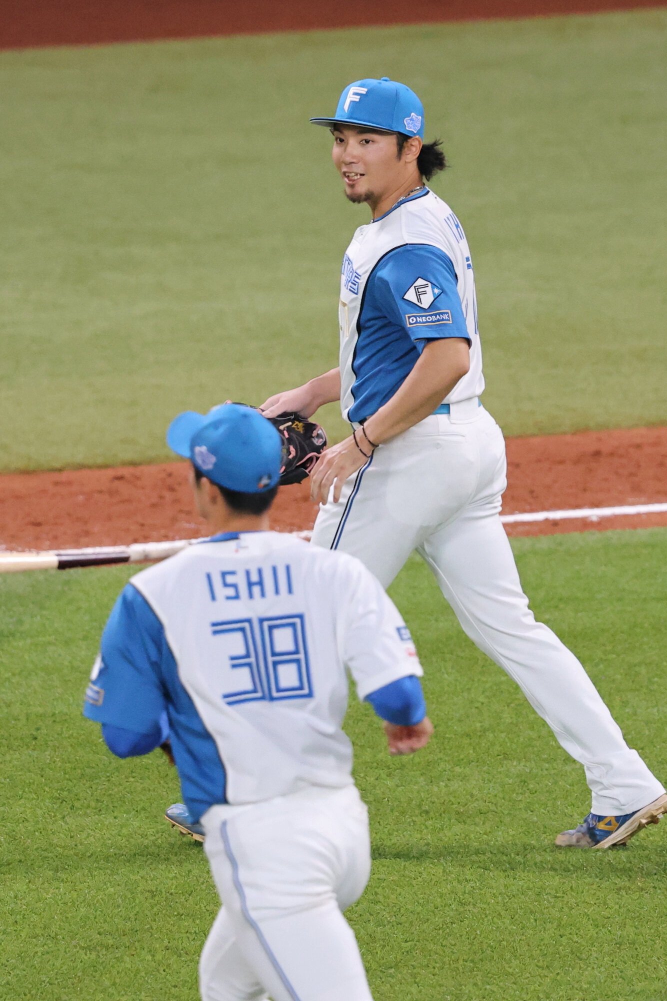 四回表オリックス2死満塁、ピンチを遊ゴロで切り抜けた日本ハム先発の伊藤大海=加藤丈朗撮影
