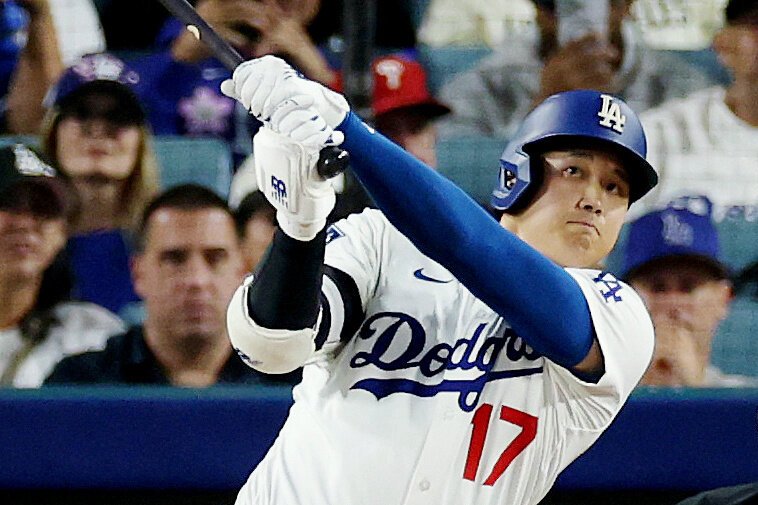 ドジャースの大谷翔平=金居達朗撮影