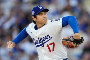 ブルワーズ戦に先発したドジャース大谷翔平(AP)