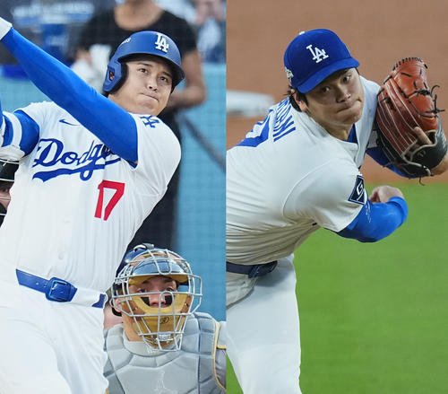 ナ･リーグ優勝決定シリーズ第4戦　ブルワーズ戦に二刀流で出場したドジャース大谷翔平(撮影･菅敏)