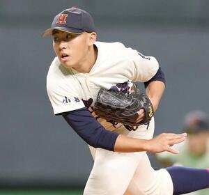 北照対白樺学園　完封勝利を挙げた北照･島田(撮影･黒川智章)
