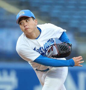 青学大のドラフト1位候補右腕、中西聖輝　右肘完治の熱投9回1／3　サヨナラ負けも万全復活