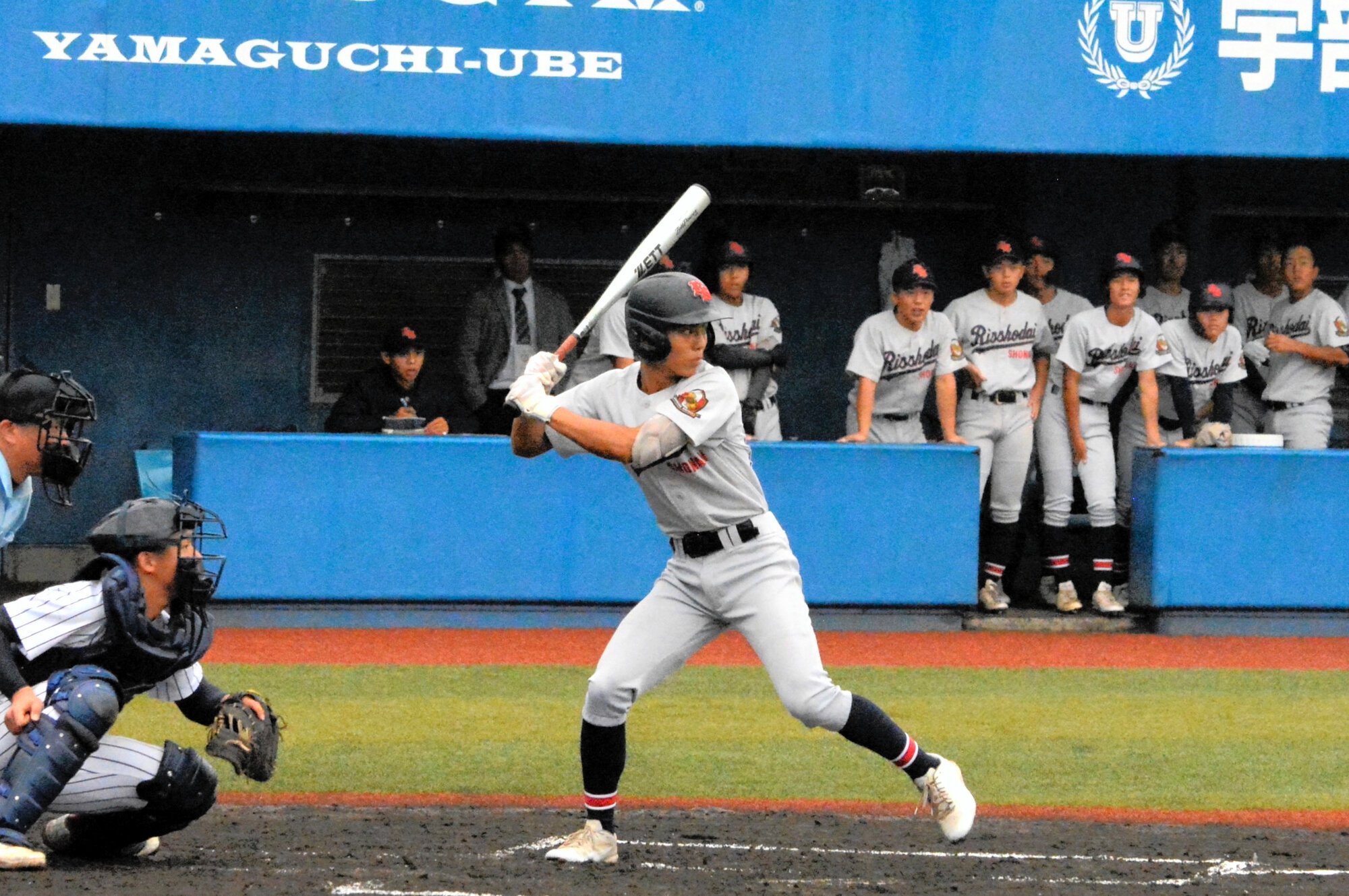 立正大淞南の金城旬太朗選手=2025年10月25日午前11時26分、ユーピーアールスタジアム、堀田浩一撮影